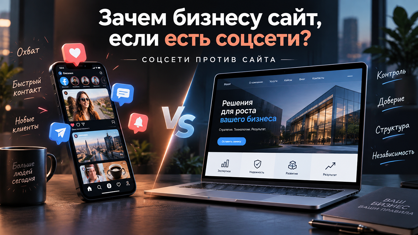 Зачем бизнесу сайт, если есть соцсети?